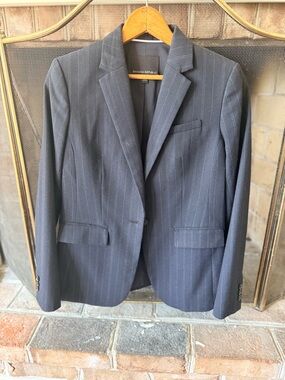 Banana Republic Men's Dark Navy Pinstripe Blazer